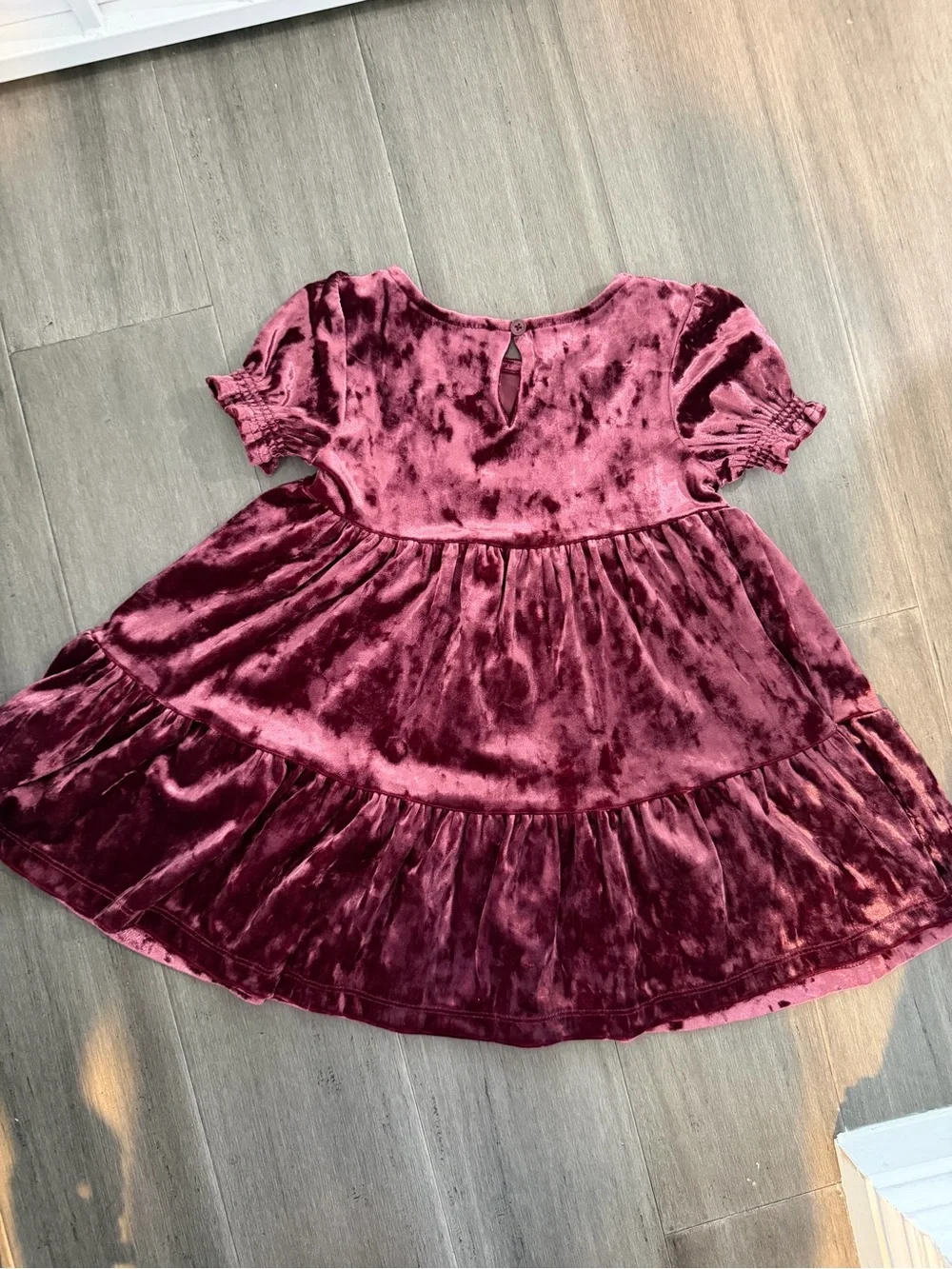 Osh Kosh Baby B'gosh Velvet Dress in Rich Wine